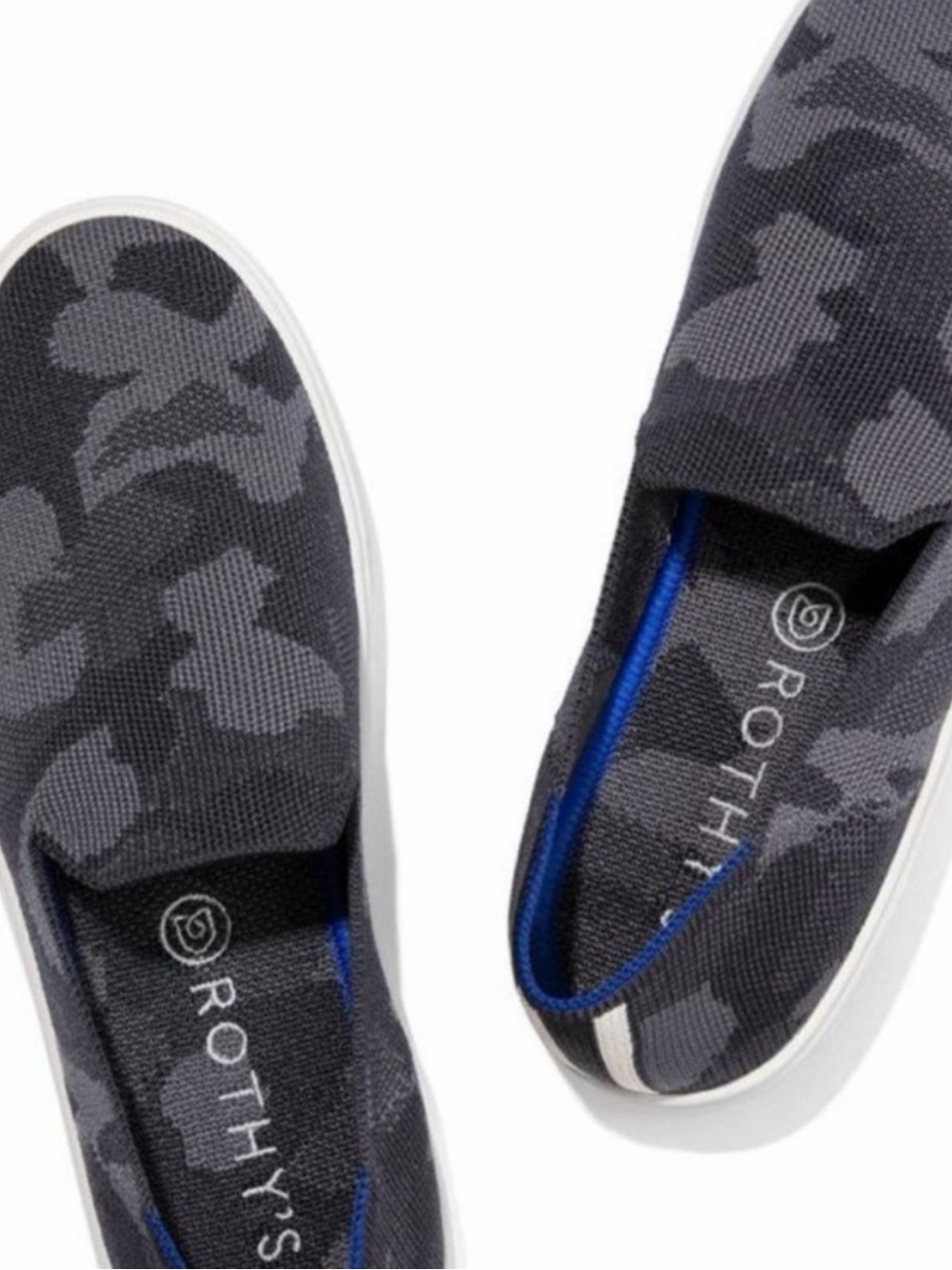 Rothy's Gray Camo Slip-On Loafers 8.5